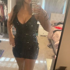 Open back sequin dress